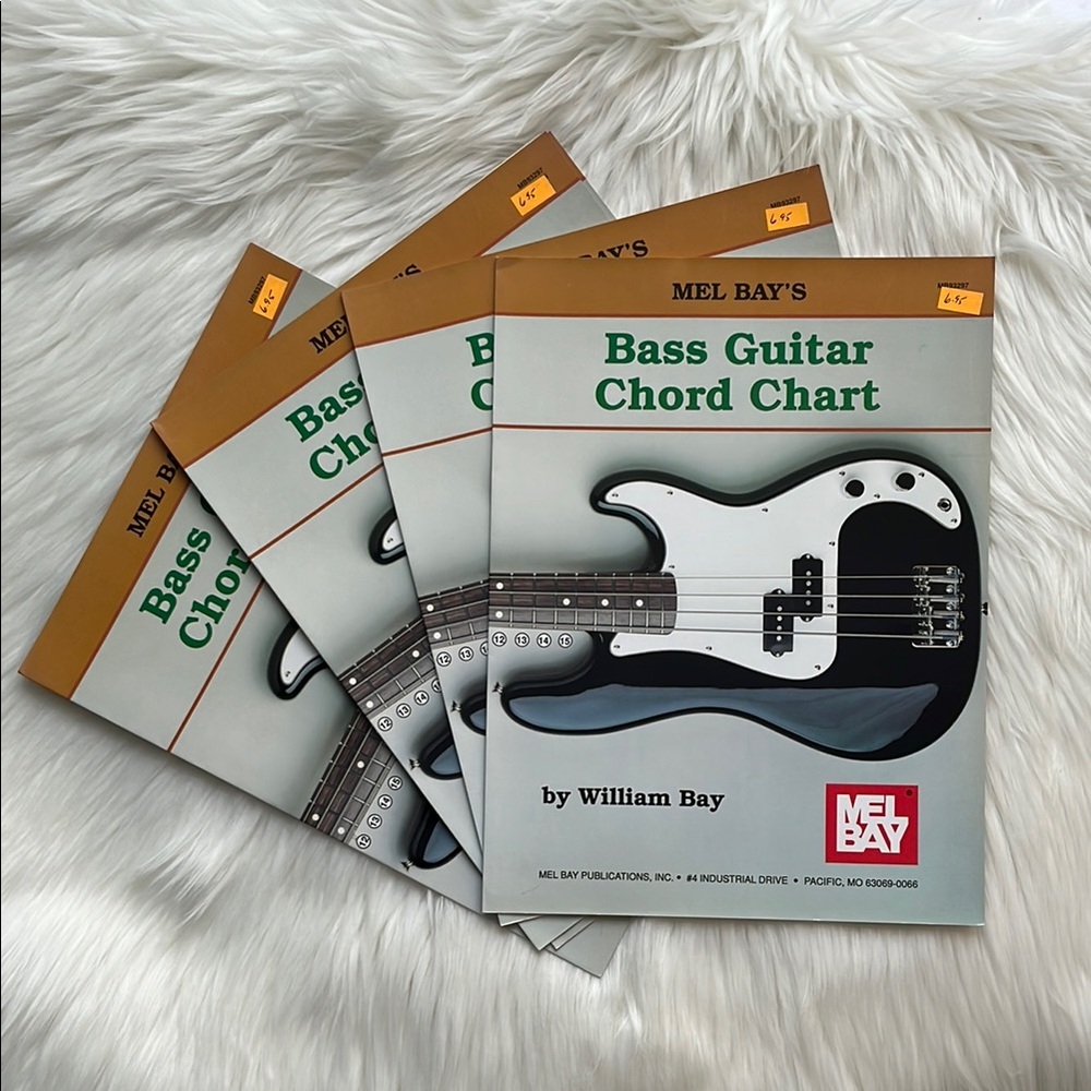 Mel Bay Bass Guitar Chord Charts, set of 4